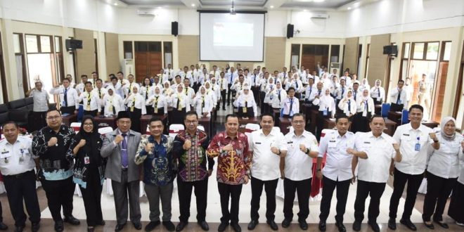 Pj Gubernur Sumsel, Agus Fatoni di Aula Putri Kembang Dadar Kantor Badan Pengembangan Sumber Daya Manusia Daerah  (BPSDMD) Provinsi Sumsel, Rabu (1/11/2023). Foto : Humas Pemprov Sumsel.