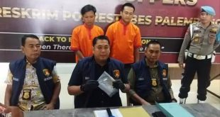 M Ariansyah dan Ari pelaku penembakan ditangkap polisi, Kamis (30/11/2023). Foto : Sumselheadline/Ela.