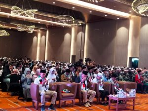 Pj Walikota Palembang, Ratu Dewa menggelar doa bersama 1000 anak yatim, di Hotel Novotel Palembang, Jumat (3/11/2023). Foto : Sumselheadline/Pitria.