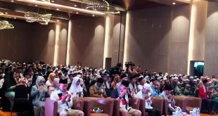 Pj Walikota Palembang, Ratu Dewa menggelar doa bersama 1000 anak yatim, di Hotel Novotel Palembang, Jumat (3/11/2023). Foto : Sumselheadline/Pitria.