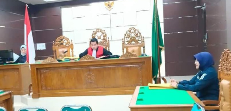 Suasana sidang praperadilan di PN Sekayu, Jumat (8/12/2023). Foto: Dok Polres Muba.