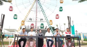 Managemen G-Walk press confrence tentang dibukanya Kincir Ria yang dibuka di G-Walk Citraland Palembang, Sabtu (9/12/2023). Foto: Sumselheadline/Pitria.