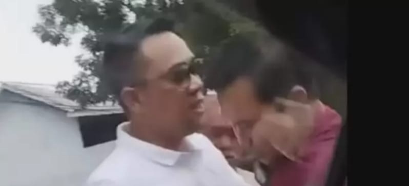 Oknum polisi, Edi ditahan Polda Sumsel karena melakukan pengancaman, Selasa (19/12/2023). Foto: screenshot medsos.