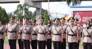 Suasana sertijab lima Kapolsek di Palembang, Jumat (22/12/2023). Foto: Sumselheadline/Ela