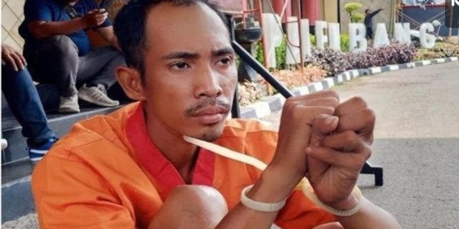 Dani, pelaku pembunuhan calon pengantin. Foto: Sumselheadline/Ela.