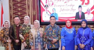 Pj Walikota Palembang Ratu Dewa hadir di Hari Ibu ke-95 tahun 2023, di Rumah Dinas Walikota Palembang, Rabu (20/12/2023). Foto: Sumselheadline/Pitria.