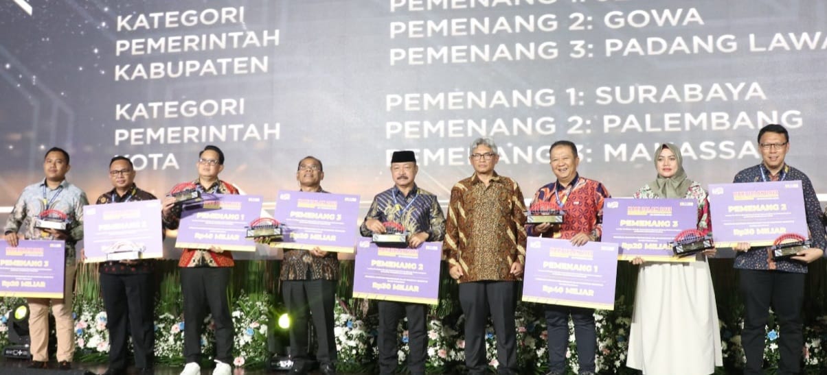 Hari Jalan tahun 2023 Direktorat Jenderal Bina Marga Kementrian PUPR. Palembang meraih dua penghargaan, Kamis (21/12/2023). Foto: Dinkominfo Palembang.