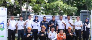 Jajaran managemen PT KAI usai menanam pohon di sekitar stasiun Kertapati, Palembang, Rabu (10/1/2024). Foto: Dok PT KAI