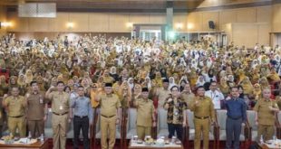 Pj Bupati Muba, Apriyadi bersama ratusan Kepala Sekolah se-Muba, menggelar rapat koordinasi, Senin (22/1/2024). Foto: Dinkominfo Muba.