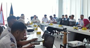 Suasana rapat antara pihak Kemenhub RI dan Pemkot Palembang, Senin (8/1/2024). Foto; Sumselheadline/Pitria.