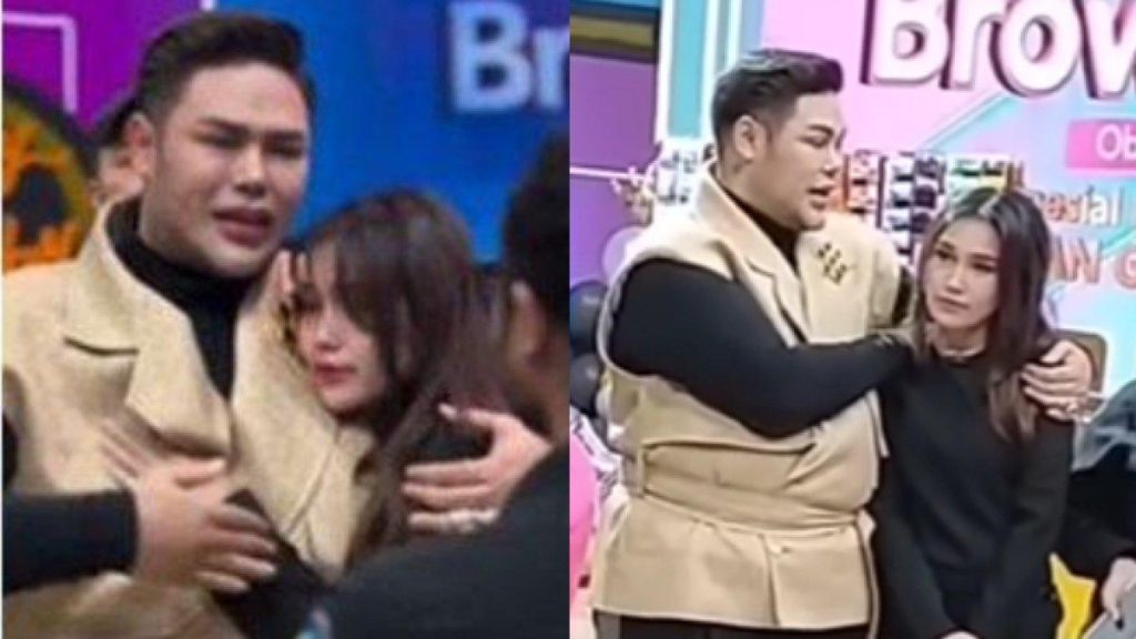 Ivan gunawan dan Ayu Tinting tampak terharu saat berpisah dari Brownis. Foto: Youtube AyyIgun.