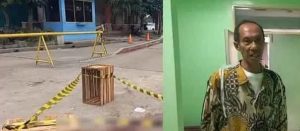 ojek Marwan (50), orangtua korban Romansyah, dengan TKP Jakabaring. Foto: Sumselheadaline/Ela.