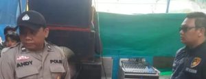 Polisi mendatangi lokasi hajatan yang menggelar house music dan mengamankan pemilknya, Minggu (28/1/2024). Foto: Dok Polisi.