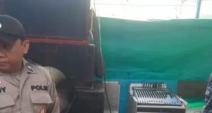 Polisi mendatangi lokasi hajatan yang menggelar house music dan mengamankan pemilknya, Minggu (28/1/2024). Foto: Dok Polisi.