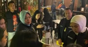 Suasana razia tempat hiburan malam di Palembang, Minggu (28/1/2024). Foto: Sumselheadline/Ela.