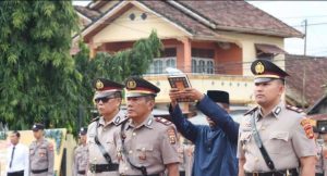 AKP Hendra Sutisna disumpah jabatan sebagai Kapolsek Keluang, Muba, JUmat (19/1/2024). Foto: Sumselheadline/Ela.