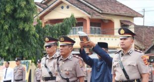 AKP Hendra Sutisna disumpah jabatan sebagai Kapolsek Keluang, Muba, JUmat (19/1/2024). Foto: Sumselheadline/Ela.