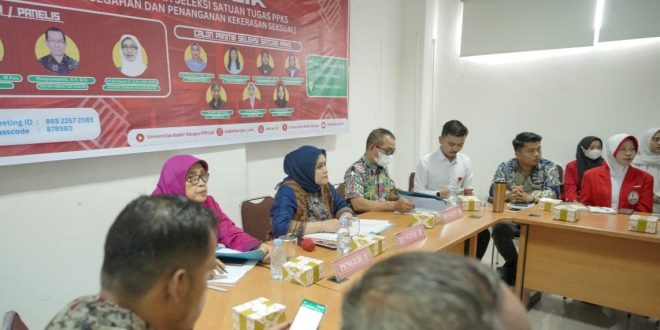 Suasana rapat pembentukan Satuan Tugas (Satgas) Pencegahan dan Penanganan Kekerasan Seksual (PPKS) UKB Palembang, Kamis (11/1/2024). Foto: Sumselheadline/Ferly.