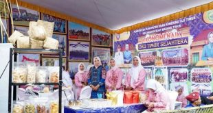 Suasana bazar produk UMKM di Taman Tani Merdeka, Martapura, OKU Timur, Rabu (17/1/2024). Foto: Humas Pemprov Sumsel.