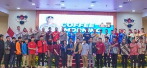 Kapolda Sumatera Selatan Irjen A Rachmad Wibowo mengundang OKP (Organisasi Kemasyarakatan Pemuda) dan BEM (Badan Eksekutif Mahasiswa) dari perguruan tinggi se Sumatera Selatan, dilantai 7 Mapolda, Jumat, (2/2/2024). Foto: Sumselheadline/Ela.
