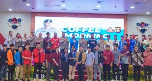 Kapolda Sumatera Selatan Irjen A Rachmad Wibowo mengundang OKP (Organisasi Kemasyarakatan Pemuda) dan BEM (Badan Eksekutif Mahasiswa) dari perguruan tinggi se Sumatera Selatan, dilantai 7 Mapolda, Jumat, (2/2/2024). Foto: Sumselheadline/Ela.