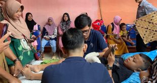 Suasana sunatan massal yang digelar PTBA, Rabu (28/2/2024). Foto: Humas PTBA.