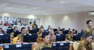 Para ASN Kabupaten Banyuasin ikut uji komptensi, Senin (19/2/2024). Foto: Dok Kominfo Banyuasin.