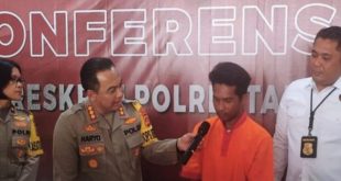 Bambang, pelaku pembunuhan Yuliana di kawasan Tangga Buntung. Foto: Sumselheadline/Ela.