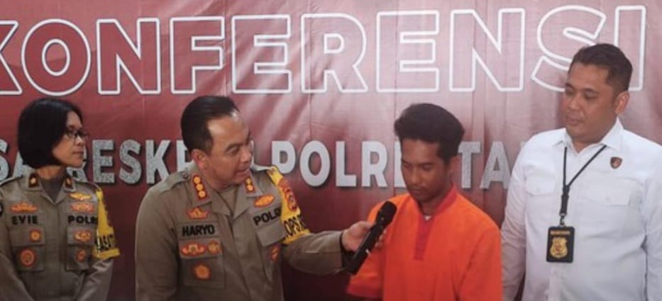 Bambang, pelaku pembunuhan Yuliana di kawasan Tangga Buntung. Foto: Sumselheadline/Ela.
