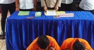 Dua spesialis jambret di Palembang, Harun (22) dan Rizki (19) ditangkap aparat Polsek IT I Palembang, Senin (5/2/2024). Foto: Sumselheadline/Ela.