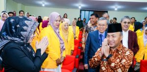 Penjabat Bupati Musi Banyuasin, Apriyadi Mahmud, saat hadir di pascasarjana FKIP Universitas Sriwijaya,. Foto: Dinkominfo Muba.