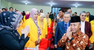 Penjabat Bupati Musi Banyuasin, Apriyadi Mahmud, saat hadir di pascasarjana FKIP Universitas Sriwijaya,. Foto: Dinkominfo Muba.