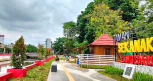 Kawasan Taman Sekanak-Lambidaro menjadi salah satu titik dipasang Wifi gratis oleh Pemkot Palembang. Foto: Sumselheadline/Pitria.