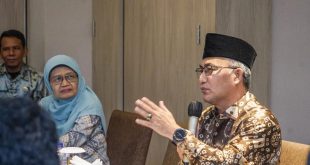 Pj Bupati Muba, Apriyadi di sela Focus Group Discussion (FGD) Bersama Pemangku Kepentingan Penanggulangan Kemiskinan Pemerintah Provinsi Sumatera Selatan di Axelton Hotel Palembang, Kamis (29/2/2024). Foto: Kominfo Muba.