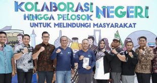 Pj Bupati Muba Apriyadi Mahmud di sela kegiatan puncak HUT dan Pemberian Penghargaan oleh BPOM Pusat RI di Plaza Parkir Timur Senayan Gelora Jakarta Pusat, Minggu (4/2/2024). Foto: Dinkominfo Muba.