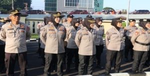 Apel Siaga Personil Polda Sumsel Pemilu 2024, di halaman Gedung Utama Presisi Polda Sumsel Jalan Jendral Sudirman KM 4 Palembang, Selasa (20/2/2024). Foto: Dok Humas Polda Sumsel.