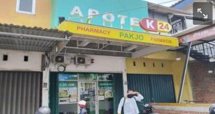 Suasana di Apotik K24 Palembang pasca dirampok, Rabu (13/3/2024). Foto: Sumselheadline/Ela.