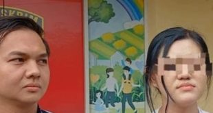 MRA, wanita yang dianiaya dia oknum perwira pertama polisi, didampingi kuasa hukumnya menghadiri panggilan penyidik Polda Sumsel, Jumat (1/3/2024). Foto: Sumselheadline/Ela.