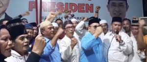 Eddy Santana Putra bersama tim saat menyatakan akan maju Pilgub Sumsel lewat Partai Gerindra, Sabtu (30/3/2024). Foto: screenshot medsos.