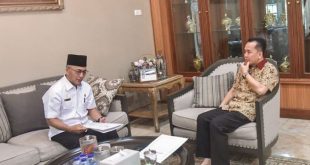 Pj Bupati Muba, Apriyadi berkunjung ke Pj Gubernur Sumsel, Agus Fatoni, Selasa (19/3/2024). Foto: Kominfo Muba.