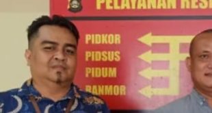 Kepala Cabang Palembang II FIF Group, Supriyadi (43) melaporkan ST ke SPKT Polrestabes Palembang, Jumat (1/3/2024). Foto: Sumselheadline/Ela.