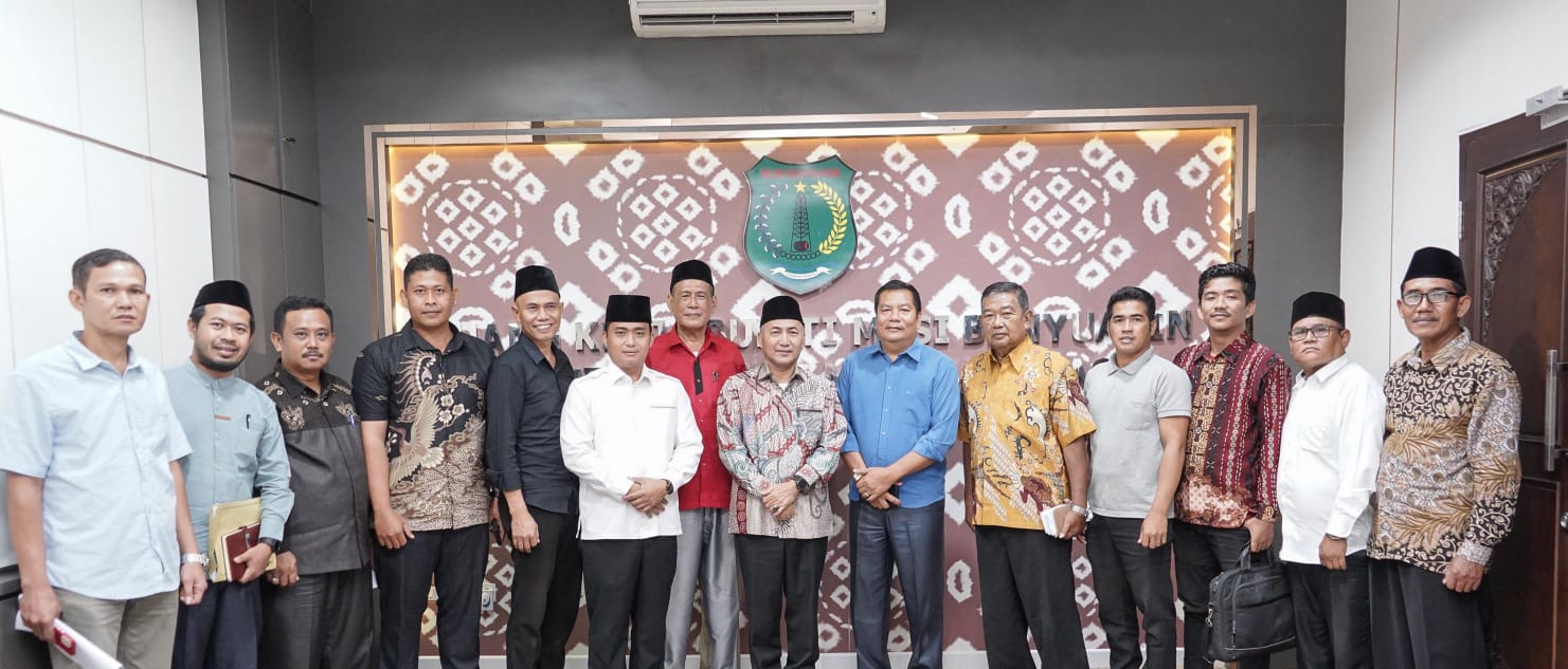 Presedium pemekaran Kabupaten Muba Timur, Kamis (21/3/2024) berkunjung ke Pj Bupati Muba, Apriyadi.