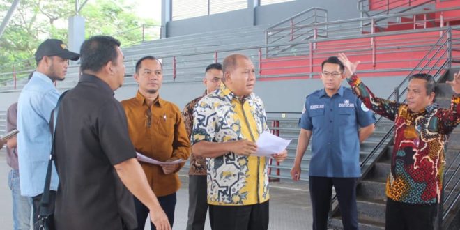 Pj Sekda Muba, Musni Wijaya meninjau lokasi rencana MTQ tingkat Provinsi Sumsel, Kamis (21/3/2024). Foto: Kominfo Muba.