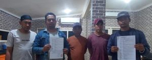 Polisi membekuk para pelaku pengutan liar di kawasan Kertapati, Palembang, Sabtu (16/3/2024). Foto: Sumselheadline/Ela.
