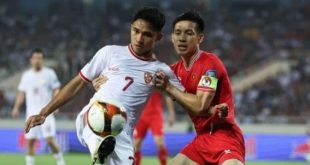 Marselino mencoba melewati kawawalan pemain Vietnam, Selasa (26/3/2024) malam. Dok PSSI