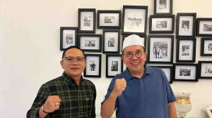 Ridwan Mukti bersama Firdaus Hasbullah, Tim Pemenangan Heri Amalindo. Foto: Sumselheadline/Fer.