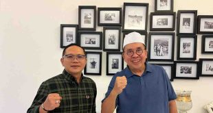 Ridwan Mukti bersama Firdaus Hasbullah, Tim Pemenangan Heri Amalindo. Foto: Sumselheadline/Fer.