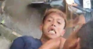 Andre, pelaku pencurian Hp nyaris diamuk massa, Selasa (23/4/2024). Foto: screenshot medsos.