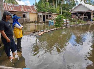 Salah satu titik banjir di Kota Palembang. Foto: Dok Sumselheadline.
