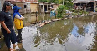 Salah satu titik banjir di Kota Palembang. Foto: Dok Sumselheadline.